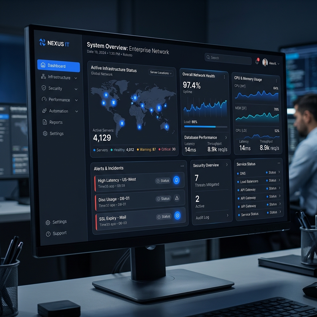 EnterWeb Dashboard Preview